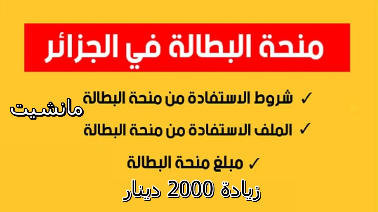 خبر الهناء والسرور..  2000 دينار زيادة في منحة البطالة بالجزائر لشهر يناير 2024