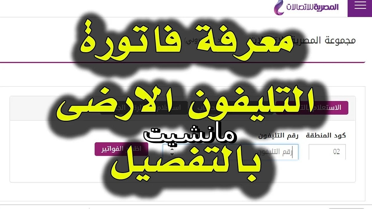 ادفع فاتورتك الآن.. لينك الاستعلام عن فاتورة التليفون الارضي لشهر فبراير 2024