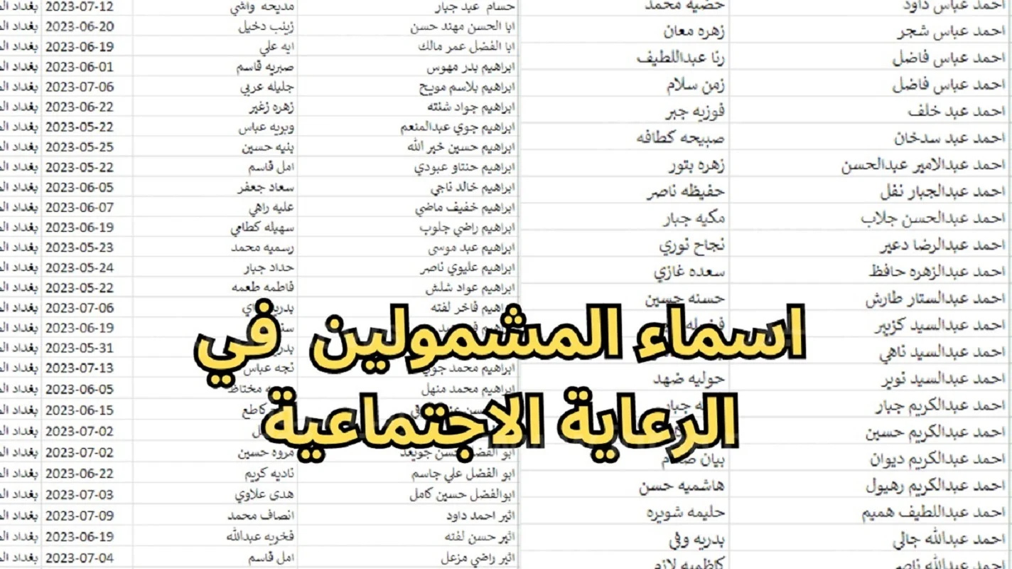 “شوف اسمك منهم” .. اسماء الرعاية الاجتماعية 2024 الوجبة الأخيرة من منصة مظلتي spa.gov.iq في كل محافظات العراق