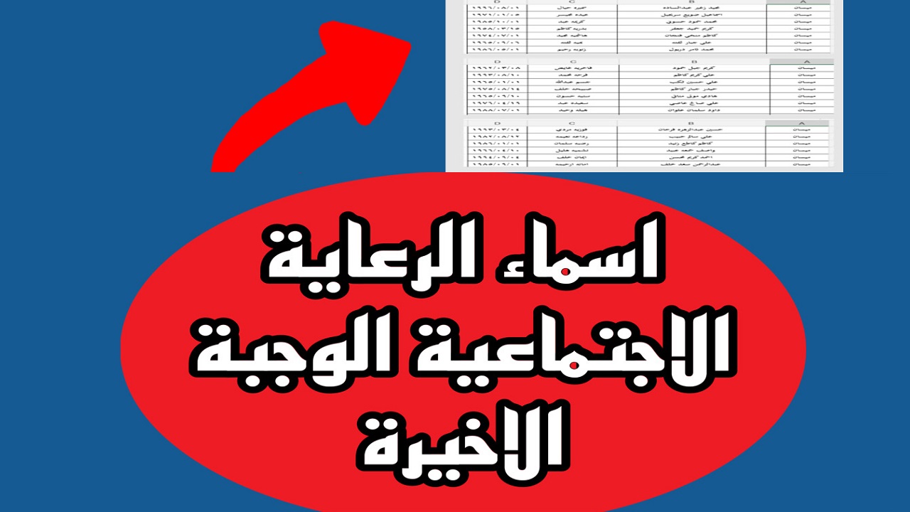 اسماء الرعاية الاجتماعية الوجبة الأخيرة عبر منصة مظلتي