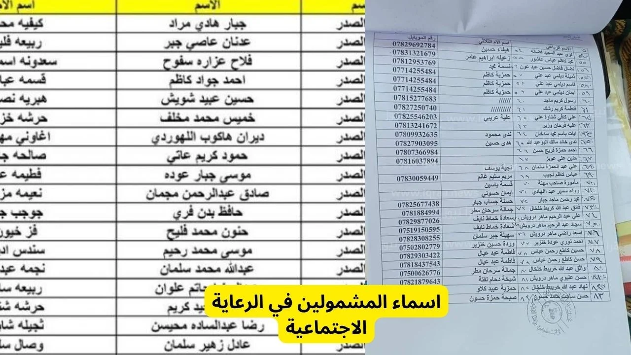 “شوف اسمك عبر spa.gov.iq”.. رابط الاستعلام عن اسماء المشمولين بالرعاية الاجتماعية 2024 في العراق الوجبة الاخيرة