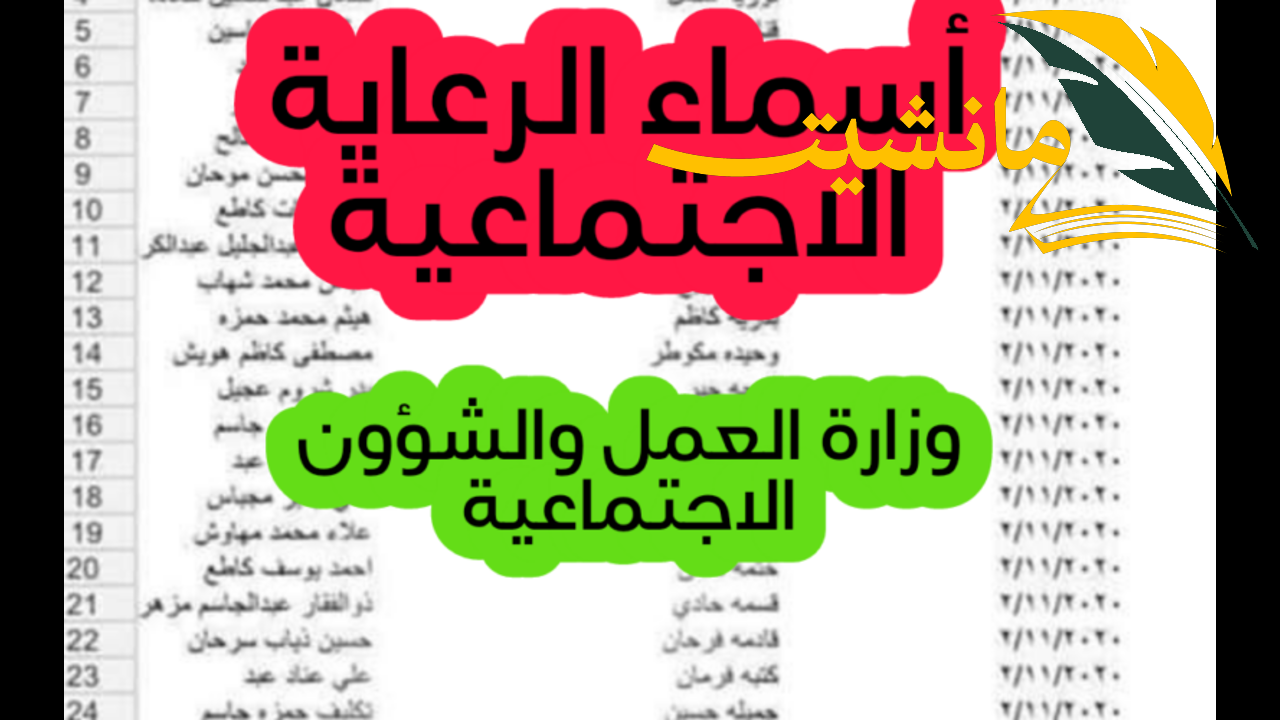 “ظهرت الأن عبر مظلتي ” أسماء المشمولين بالرعاية الاجتماعية 2024 الوجبة الأخيرة فى العراق عبر منصة مظلتي