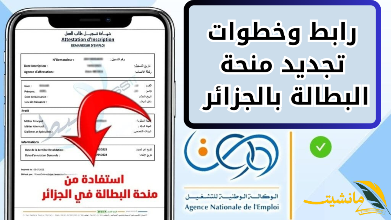 “جددها فورا”.. رابط تجديد منحة البطالة 2024 في الجزائر كل 6 اشهر