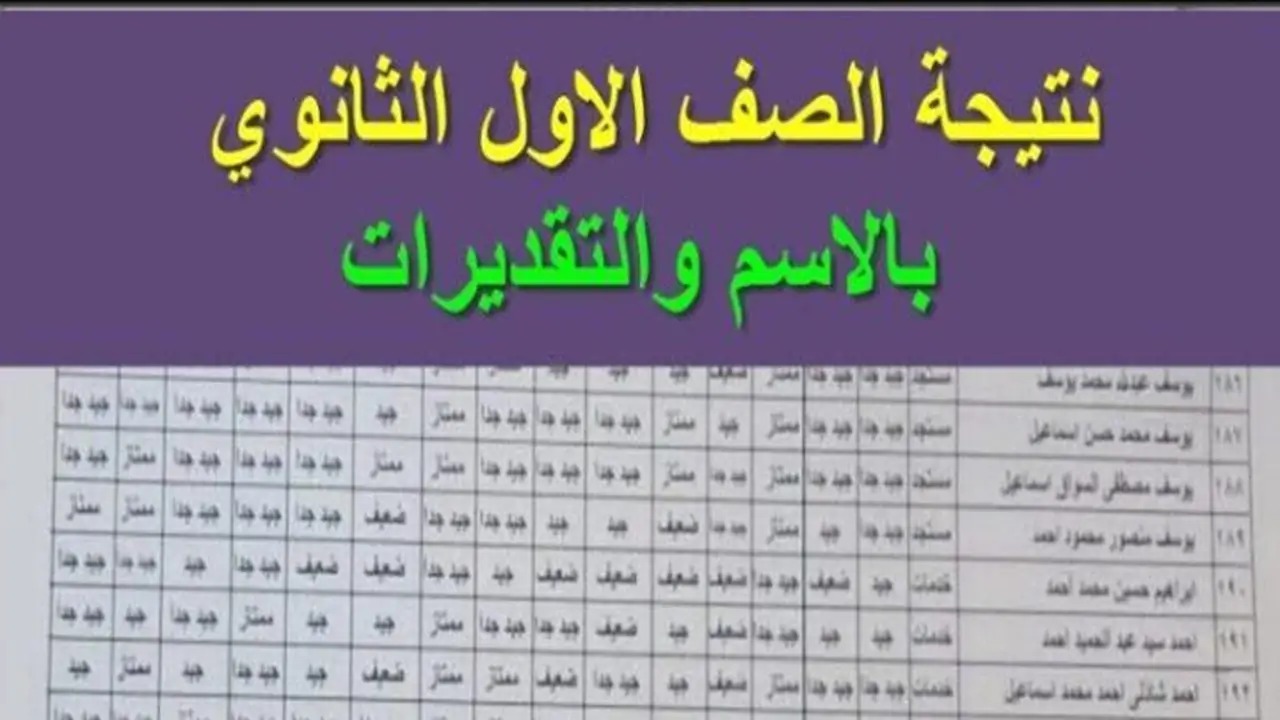 الحق هات النتيجة قبل ظهورها في المدارس.. رابط الاستعلام عن نتيجة الصف الأول الثانوي 2024