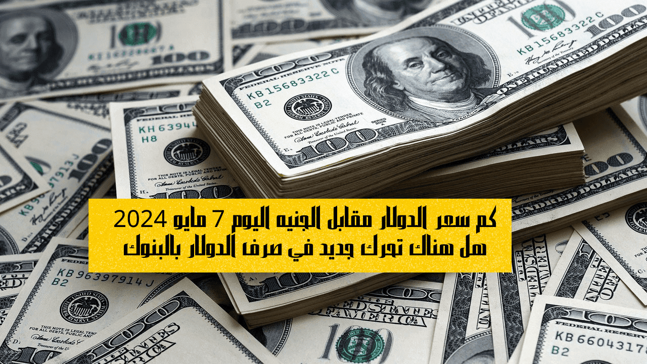 كم سعر الدولار مقابل الجنيه اليوم 7 مايو 2024 هل هناك تحرك جديد في صرف الدولار بالبنوك