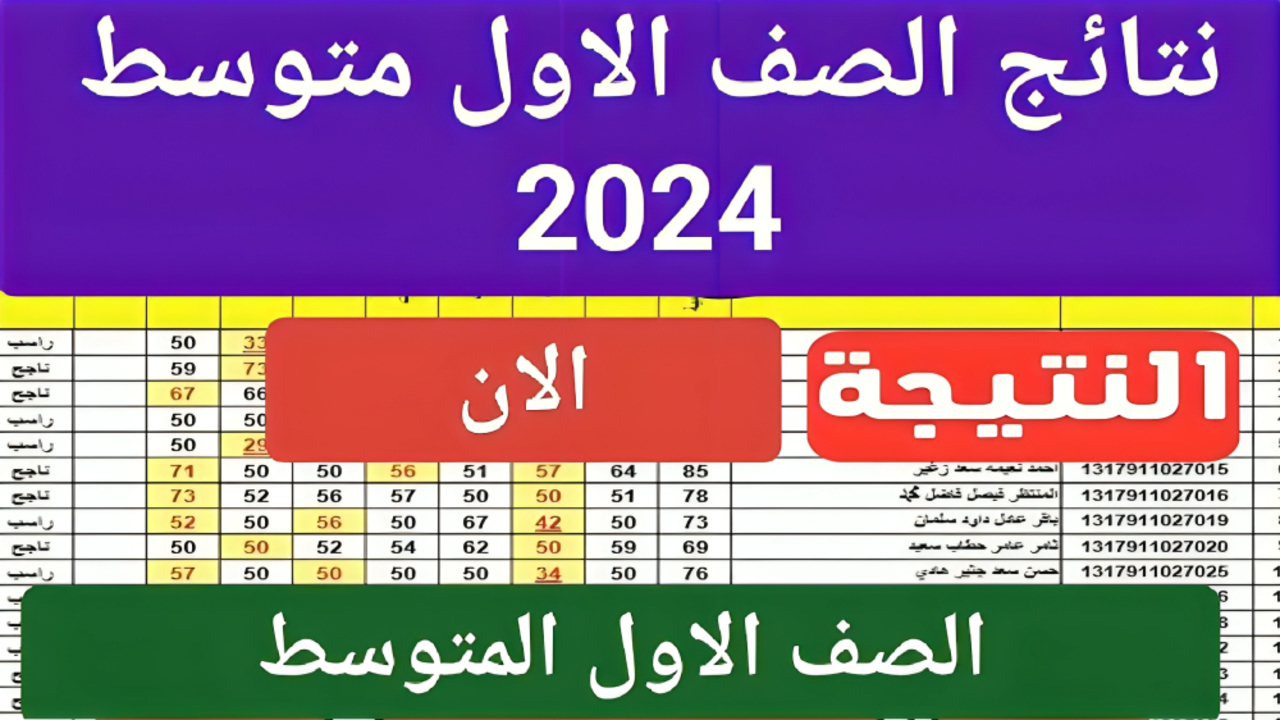 رابط استخراج نتائج الاول المتوسط 2024 في كافة المحافظات العراقية