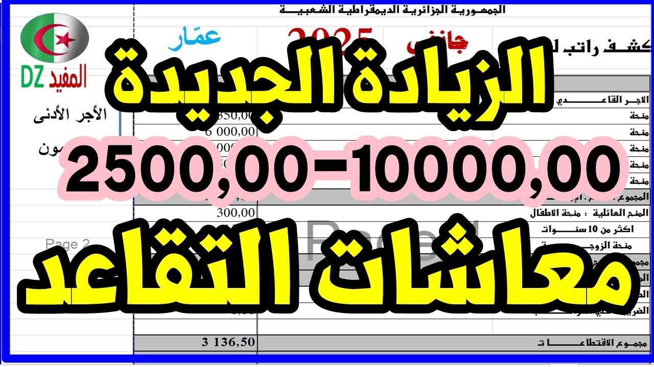 اعرف الآن تفاصيل الزيادة في معاشات المتقاعدين 2024 بالجزائر ونسبة الزيادة المستحقة والاستعلام عبر منصة “تثمينdz.cnr.dz”