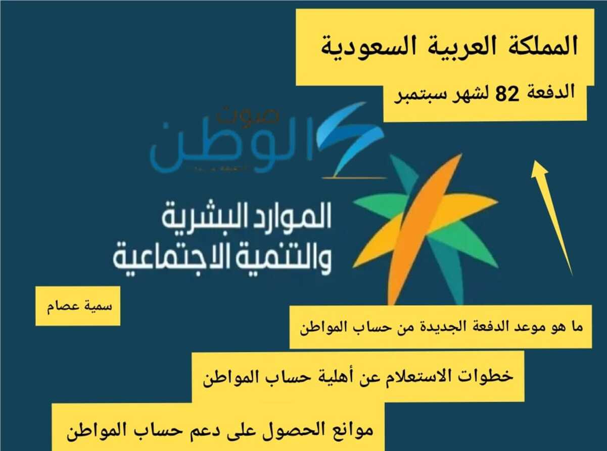 “تعرف علي الدفعة 82 لشهر سبتمبر من حساب المواطن” ماهي موانع الحصول علي الدعم وخطوات الاستعلام عن أهليتك بحساب المواطن 1446 هـ