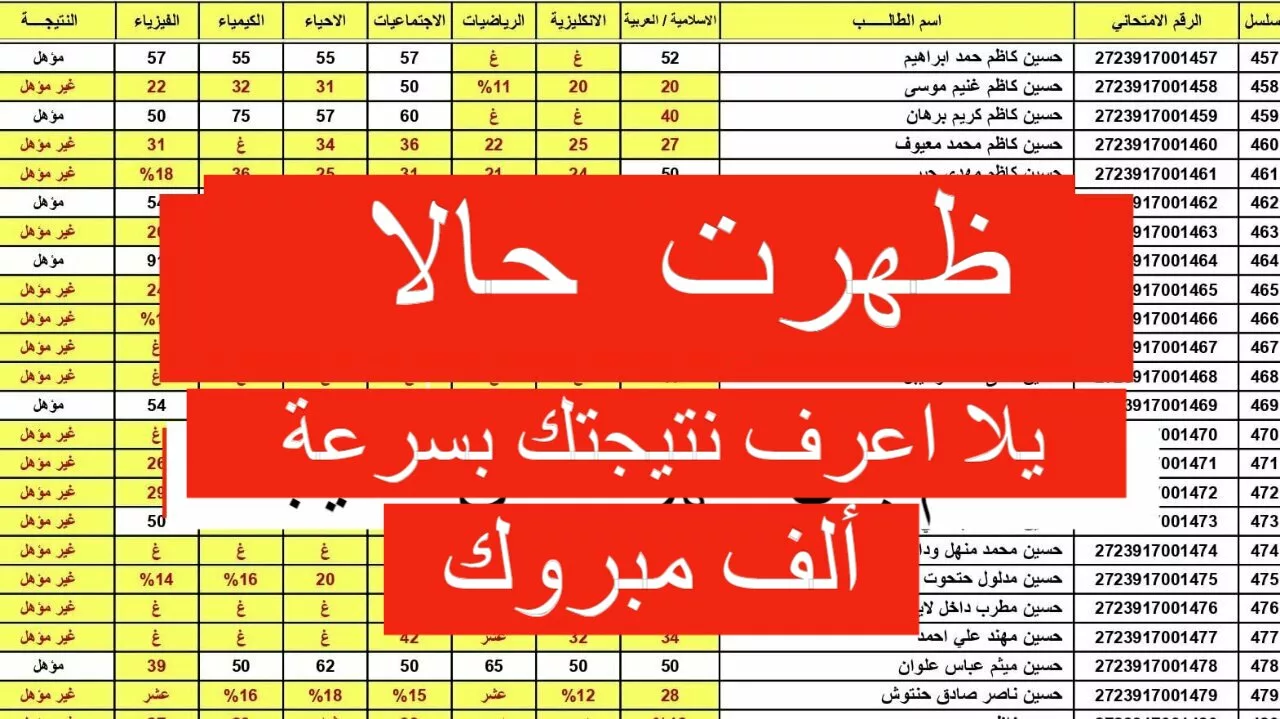 رابط نتائج السادس الابتدائي الدور الثاني موقع نتائجنا 2024 “ملازمنا” جميع المحافظات results.mlazemna