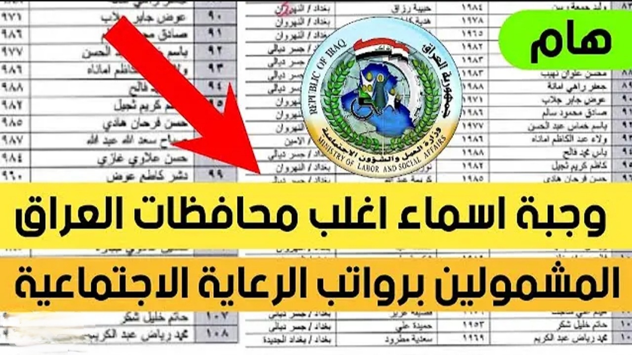 خبر مفرح للمحتاجين.. اسماء المشمولين في الرعاية الاجتماعية بالعراق 2024 بشارة خير لا تفوت فرصتك الذهبية